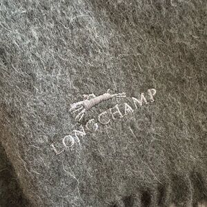 Longchamp Charcoal 100% Cashmere Scarf